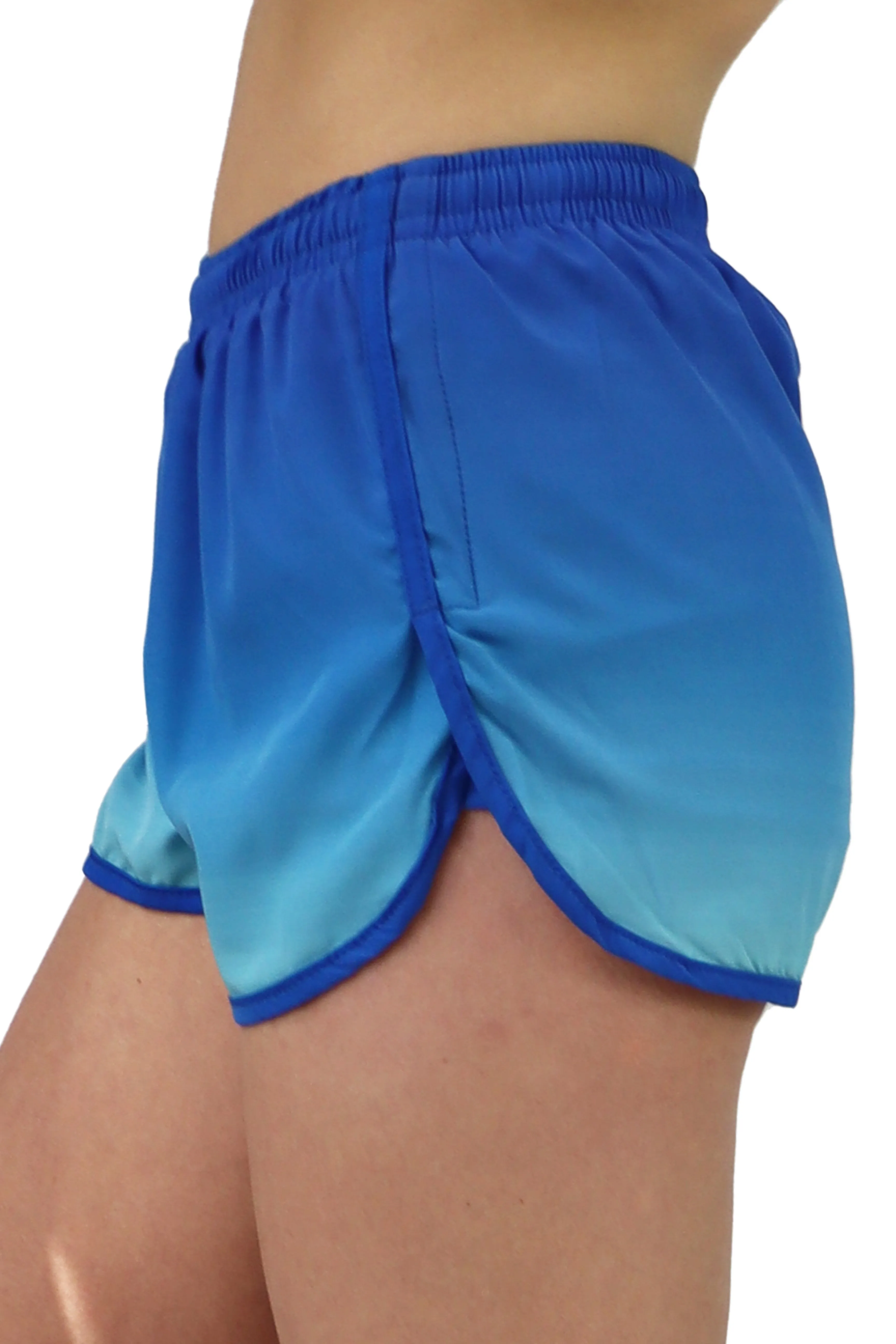 7102 - RunTheBluegrass Running Short - Sky Blue/Teal