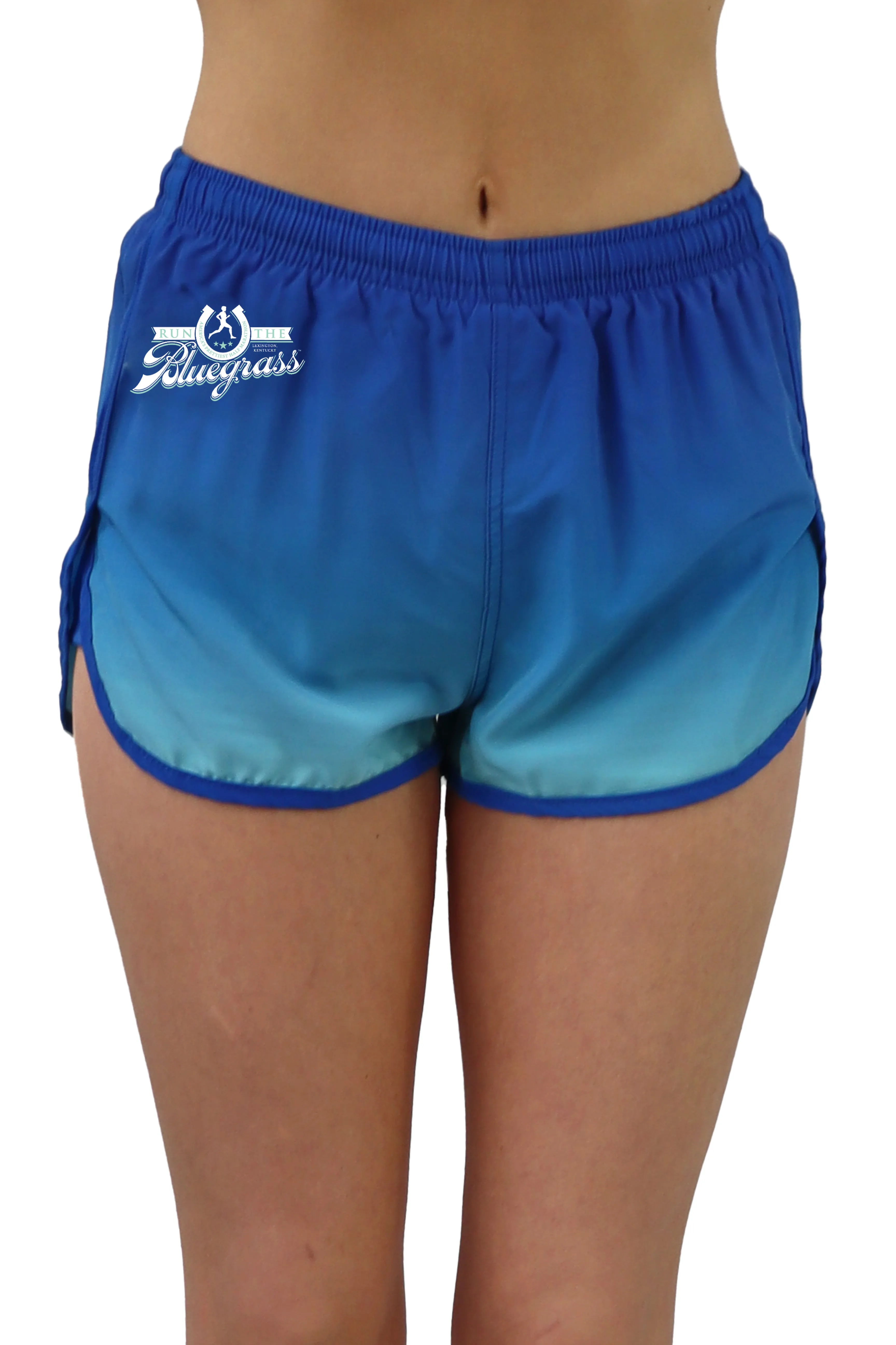 7102 - RunTheBluegrass Running Short - Sky Blue/Teal