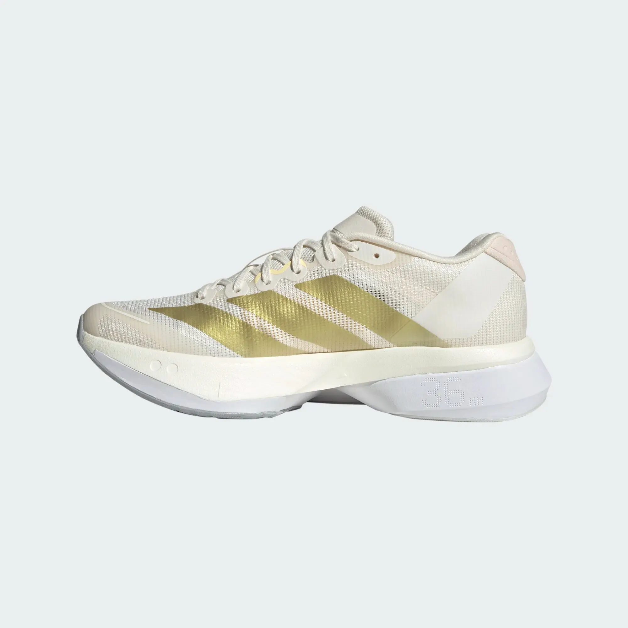 Adidas | Adizero Boston 13 | Women's | Chalk White/Gold Met/ Orange Tint