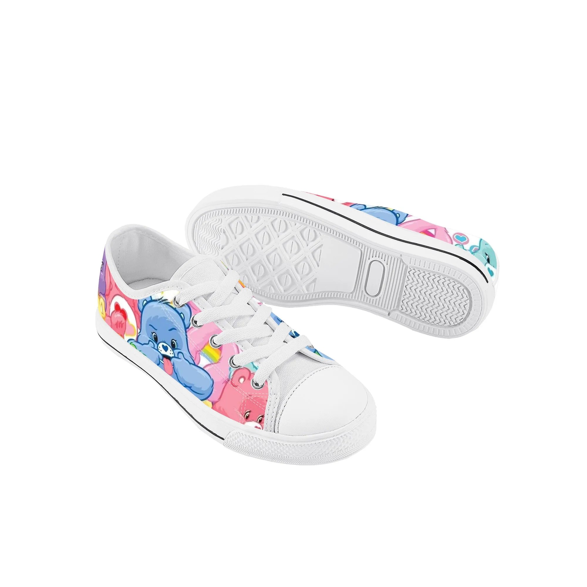 Adorable Bear Kids Low Top Canvas Shoes