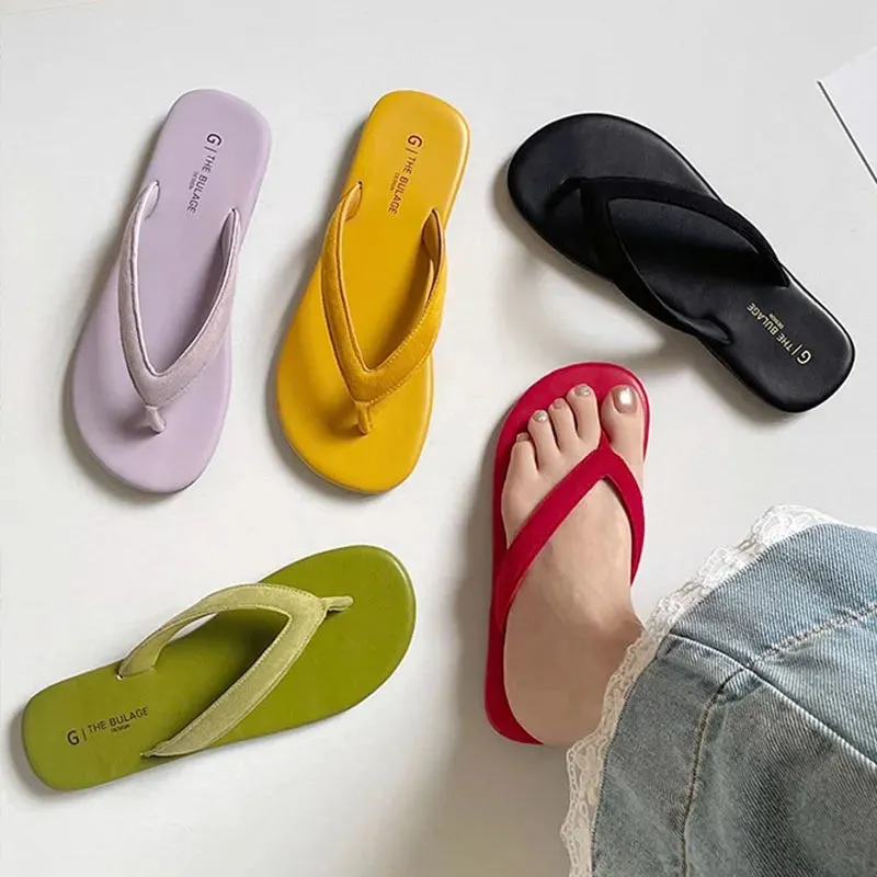 ADVBRIDGE  -  Summer Candy Color Women Slipper Fashion Slip On Ladies Casual Flip Flop Shoes Soft Flat Heel Outdoor Beach Slide New Woman