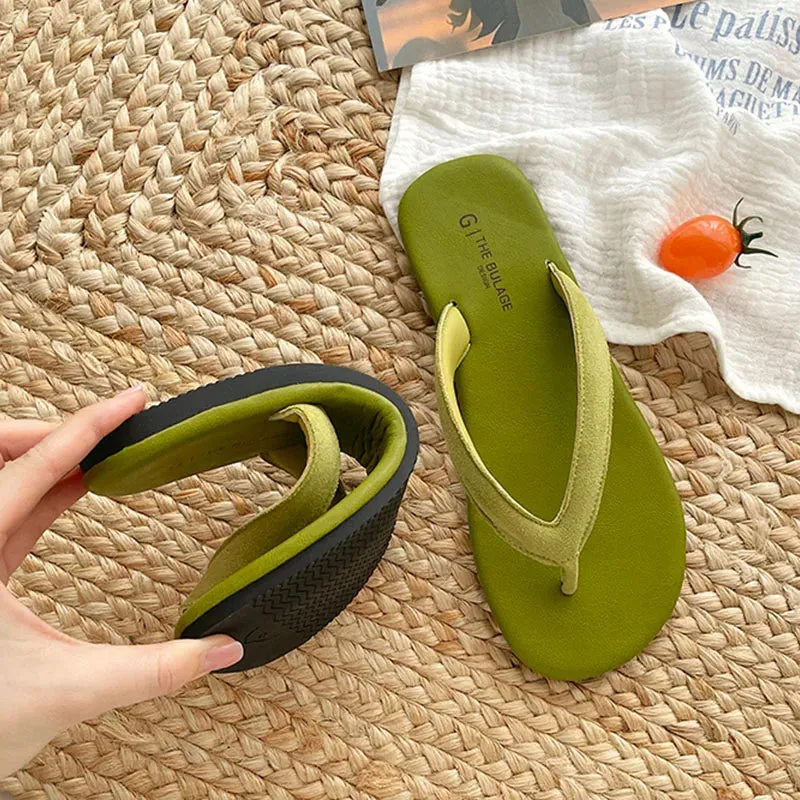 ADVBRIDGE  -  Summer Candy Color Women Slipper Fashion Slip On Ladies Casual Flip Flop Shoes Soft Flat Heel Outdoor Beach Slide New Woman