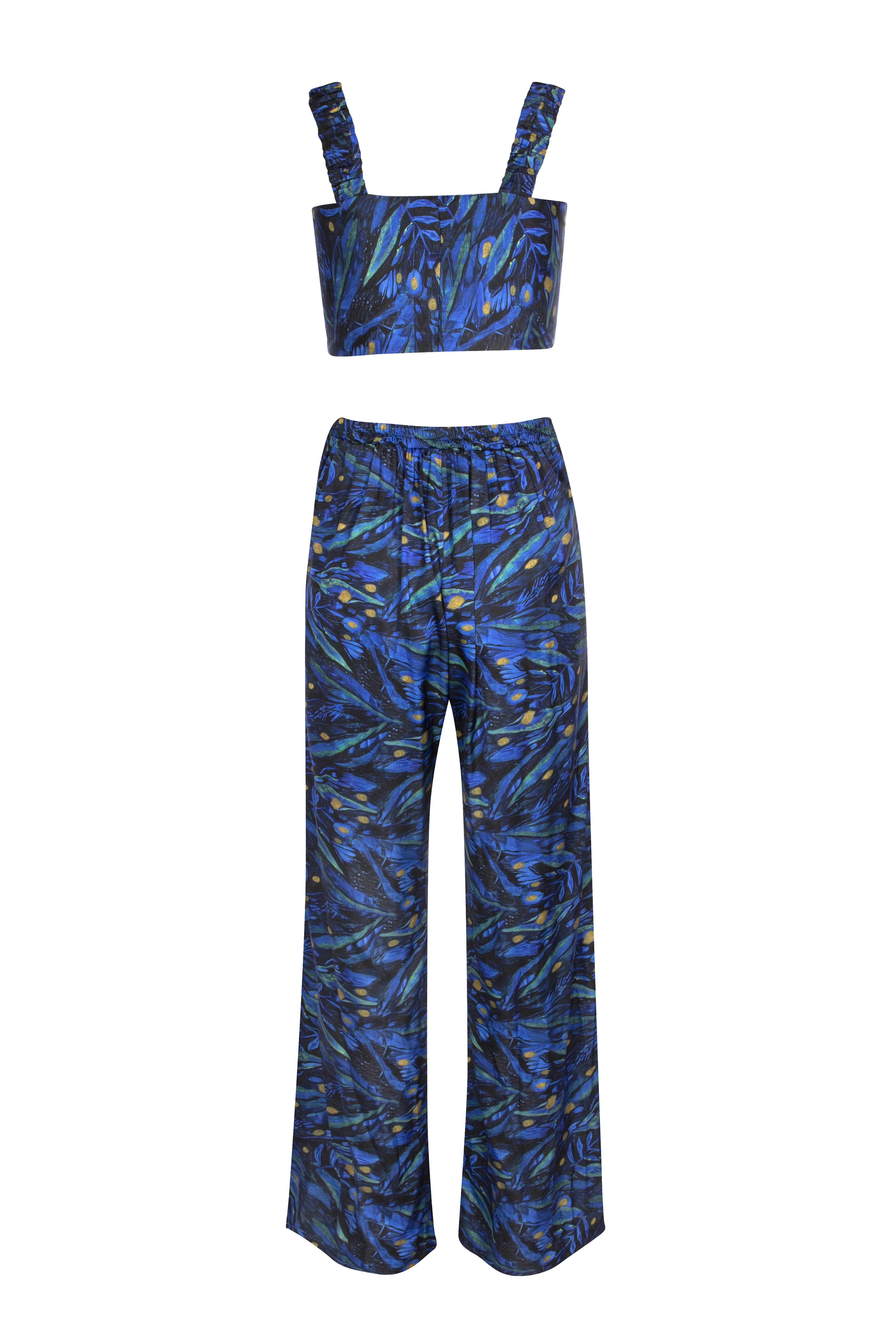 Amy Ayanda Hidden Blooms - Ruched Tie Top