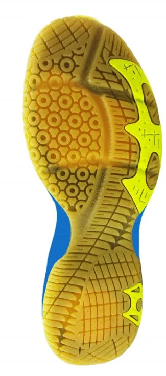Ashaway Neo X-Glide Indoor Court Badminton Shoes - Blue / Optic Yellow