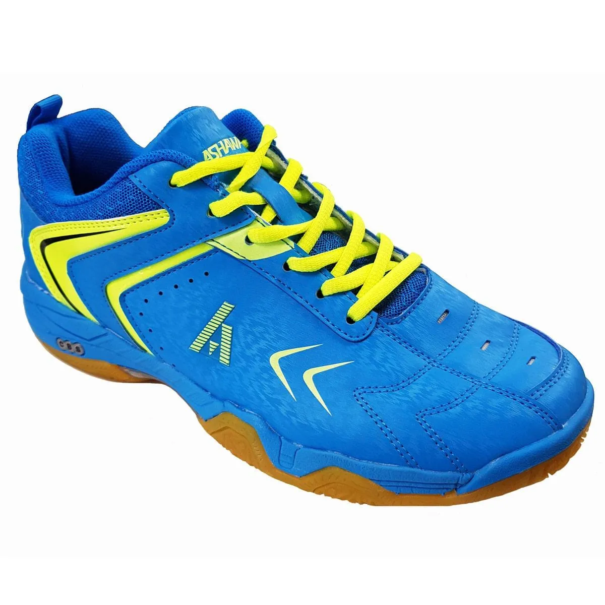 Ashaway Neo X-Glide Indoor Court Badminton Shoes - Blue / Optic Yellow