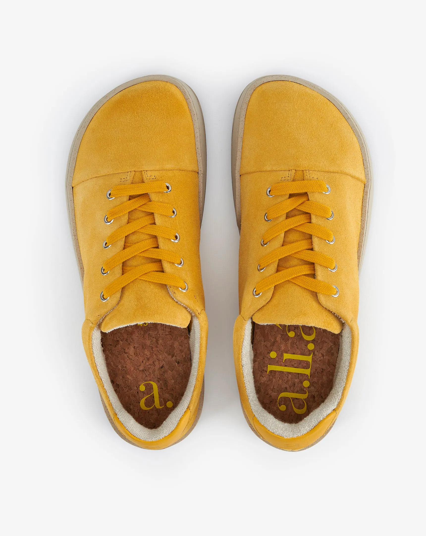 Asher Bio Leather Lace-Up Shoes | Yellow