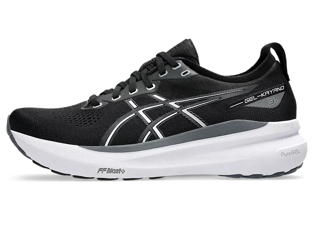 Asics Men's GEL-KAYANO 31 Extra wide (4E) Running Shoes in Black/White