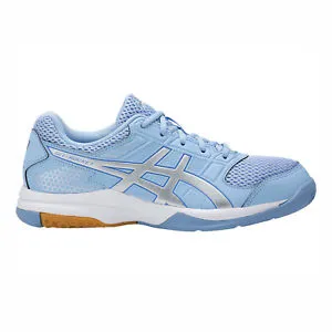 Asics Women's Gel-Rocket 8 Indoor Court Shoes in Airy Blue/Silver/White