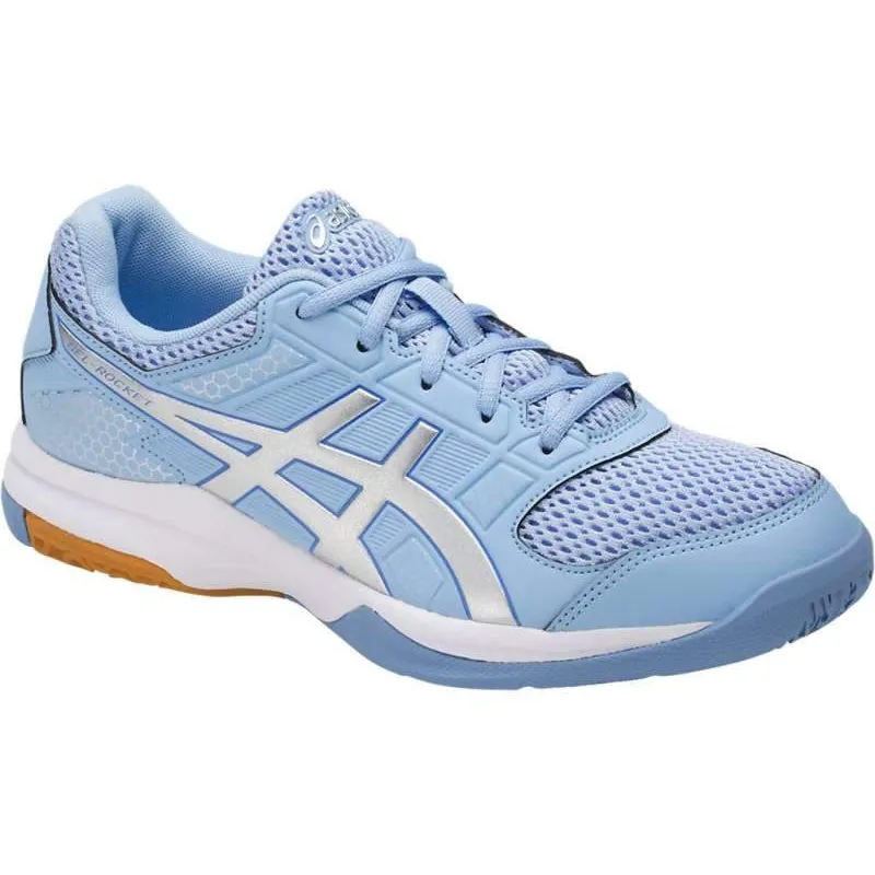 Asics Women's Gel-Rocket 8 Indoor Court Shoes in Airy Blue/Silver/White
