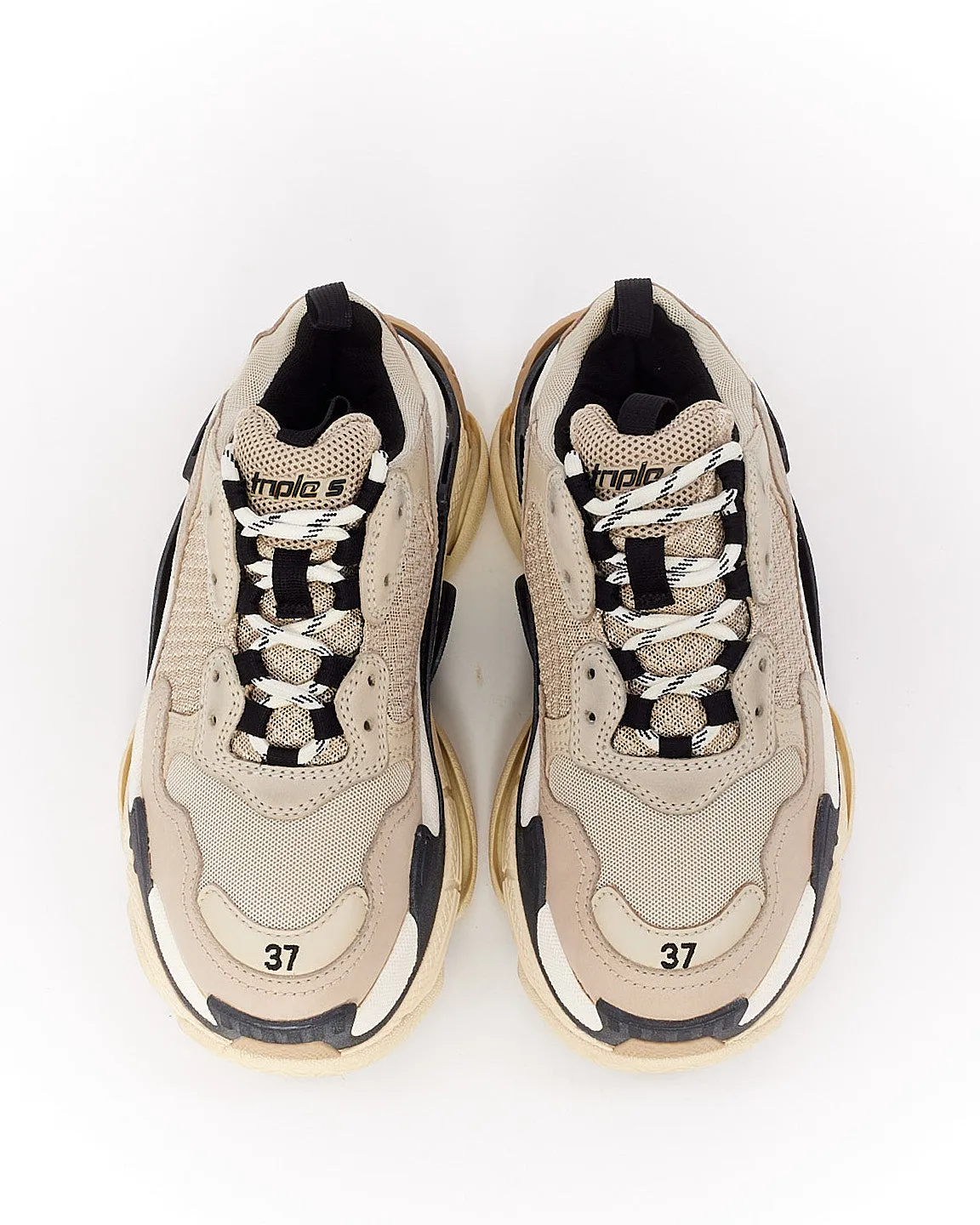 Balenciaga Grey Leather Triple S Sneaker - 7
