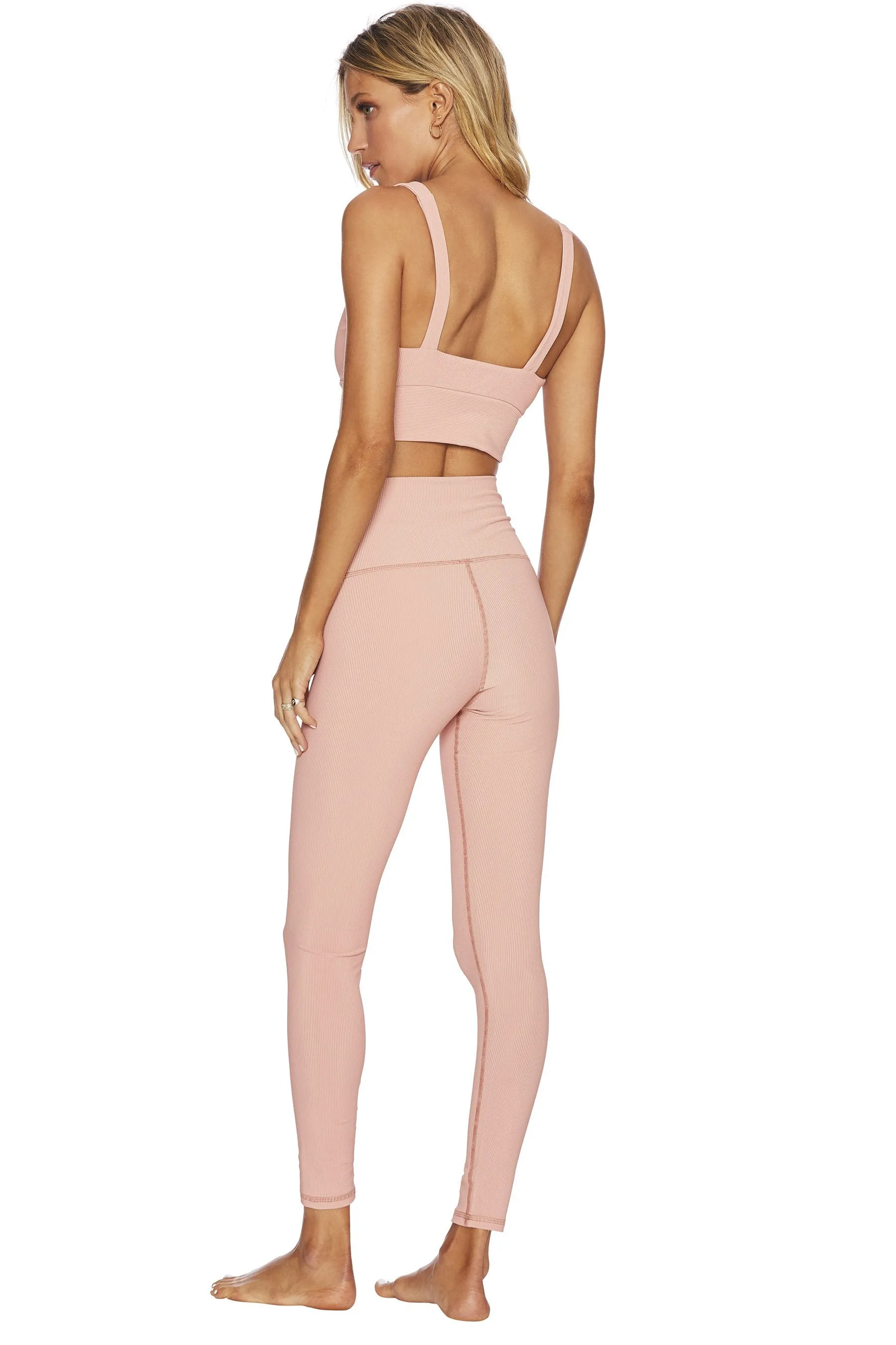 BEACH RIOT Ribbed Ayla Legging Pink