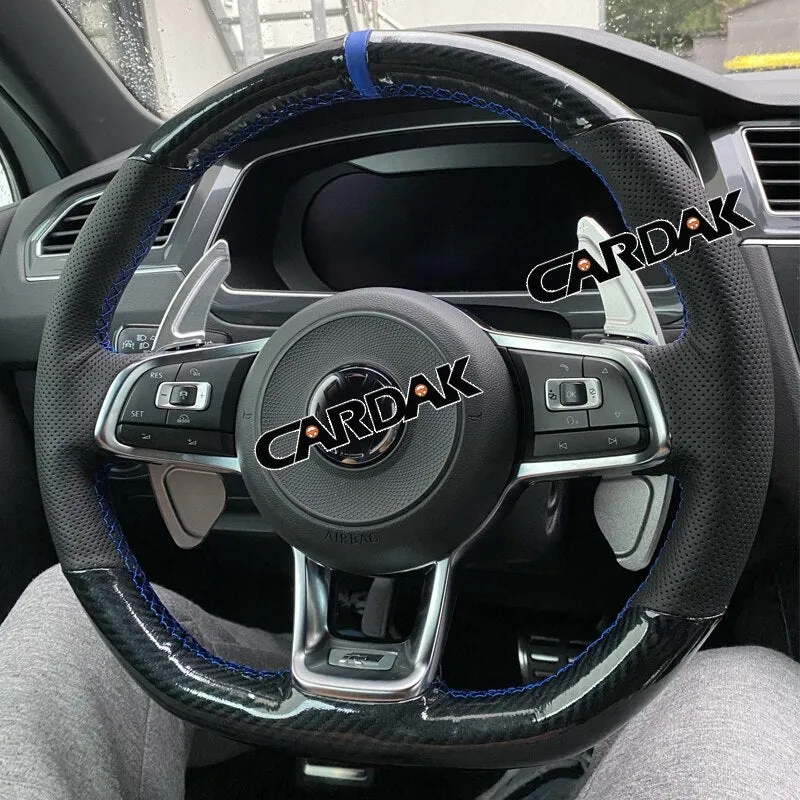 Black Suede Leather Car Steering Wheel Cover