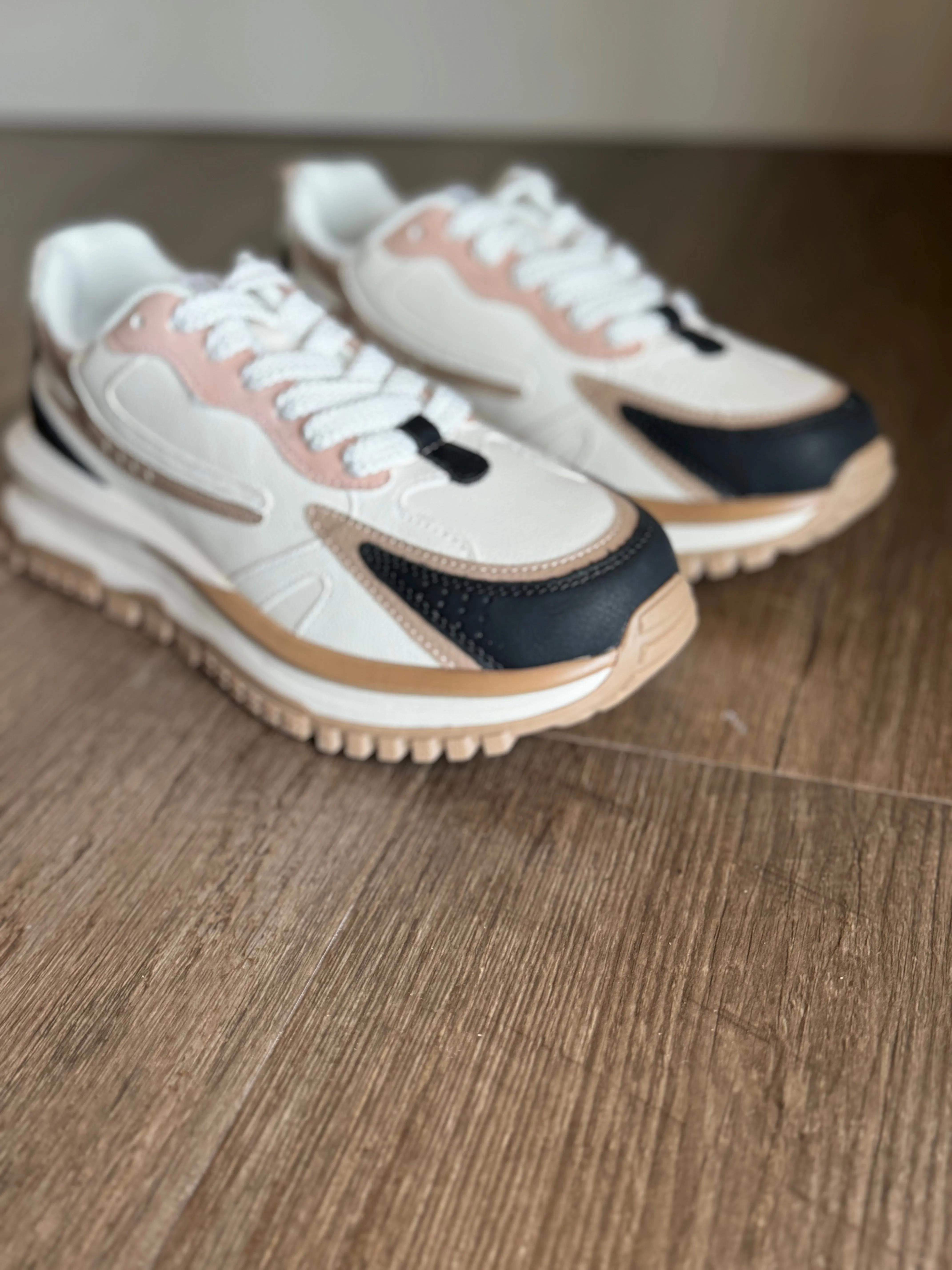 blowfish mauve tan mix sneakers