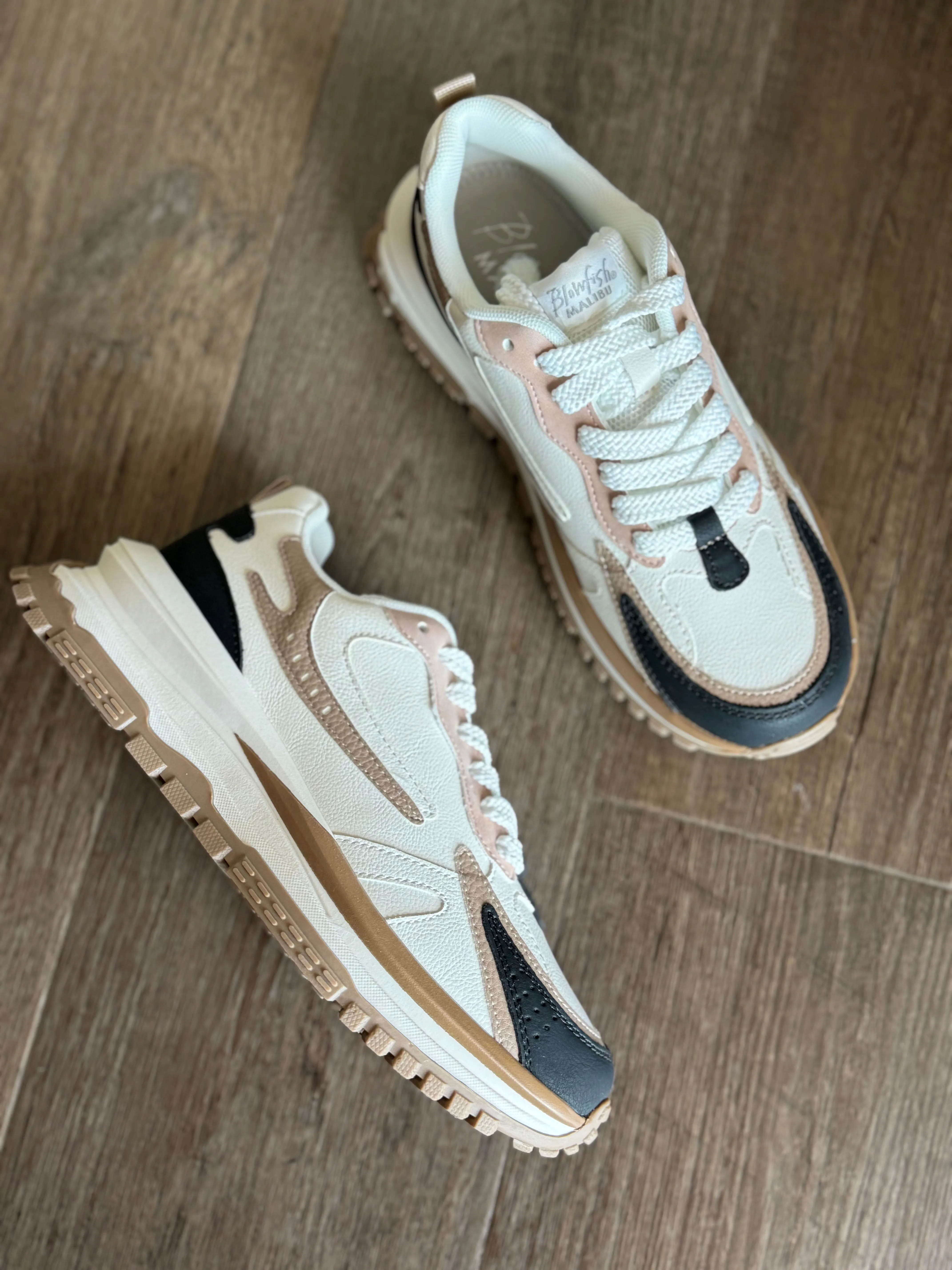 blowfish mauve tan mix sneakers