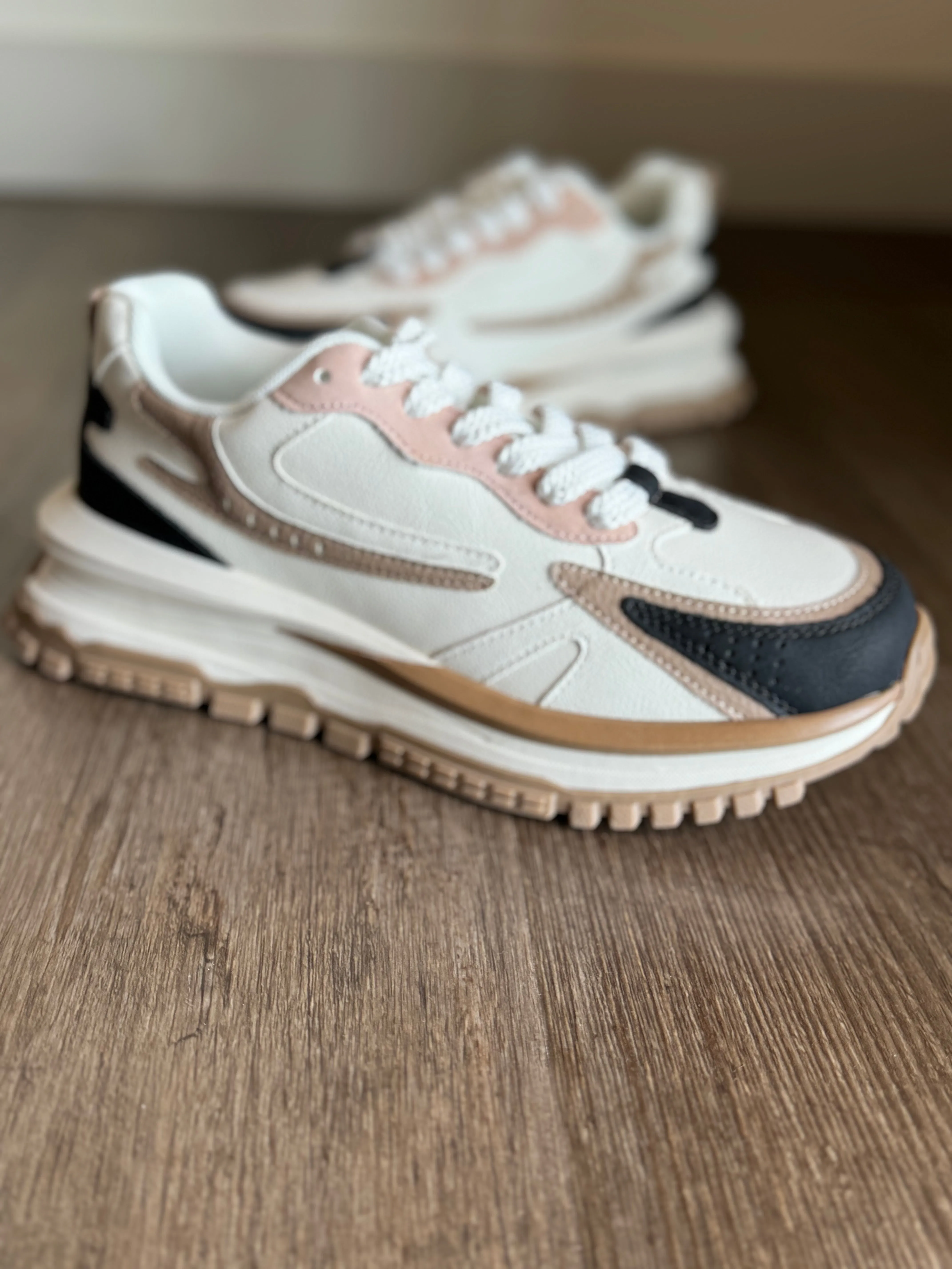 blowfish mauve tan mix sneakers