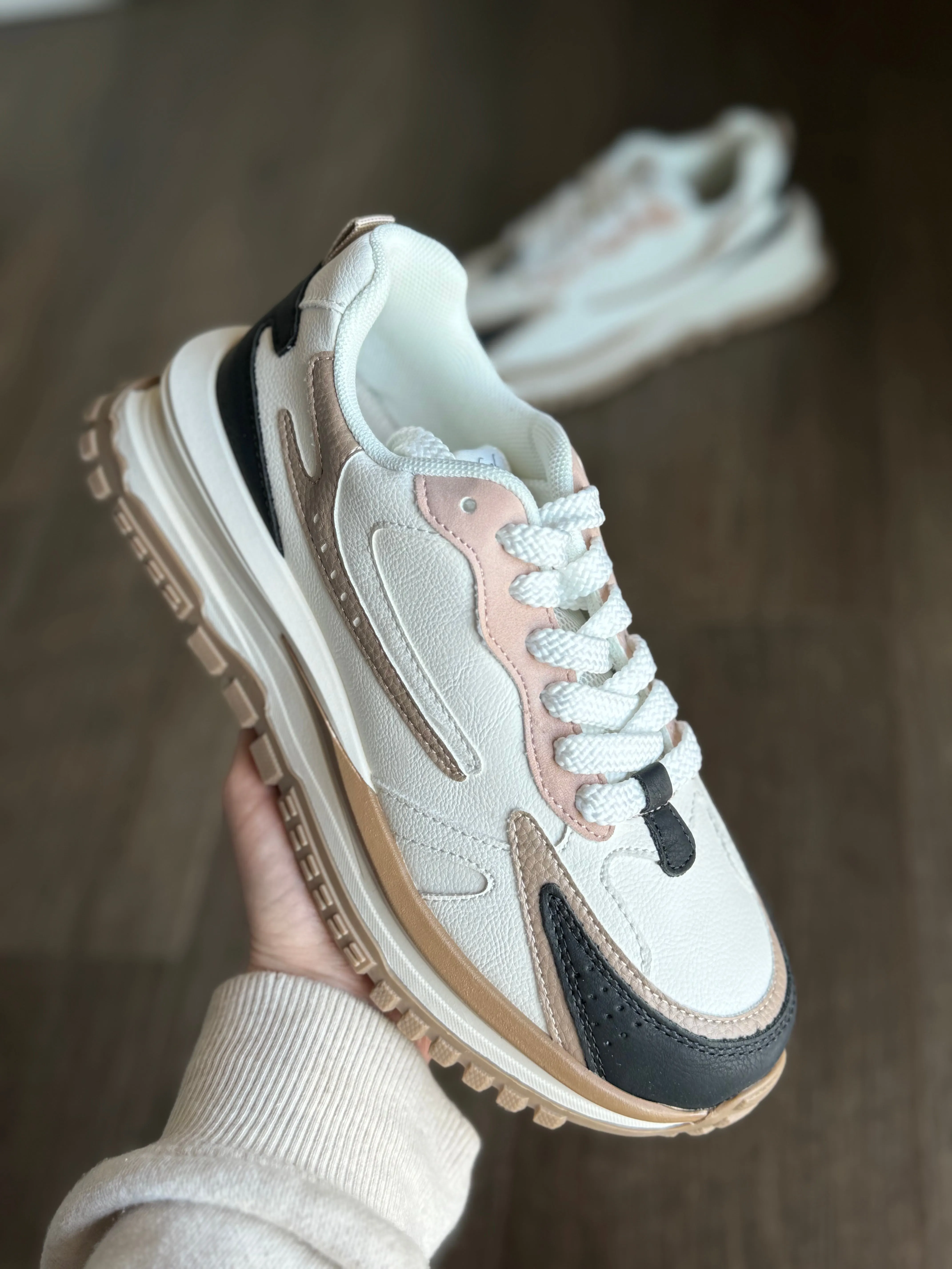 blowfish mauve tan mix sneakers