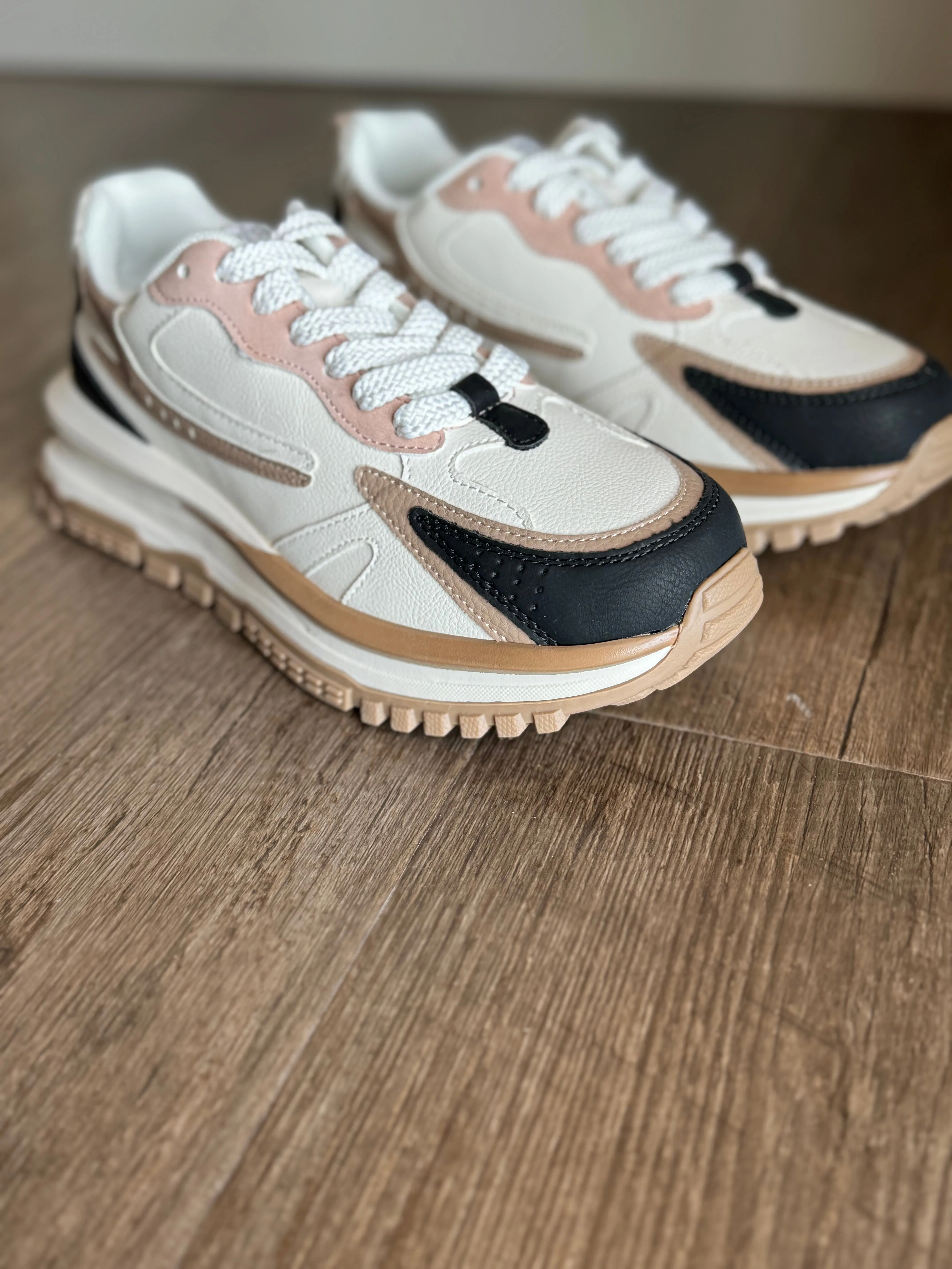 blowfish mauve tan mix sneakers