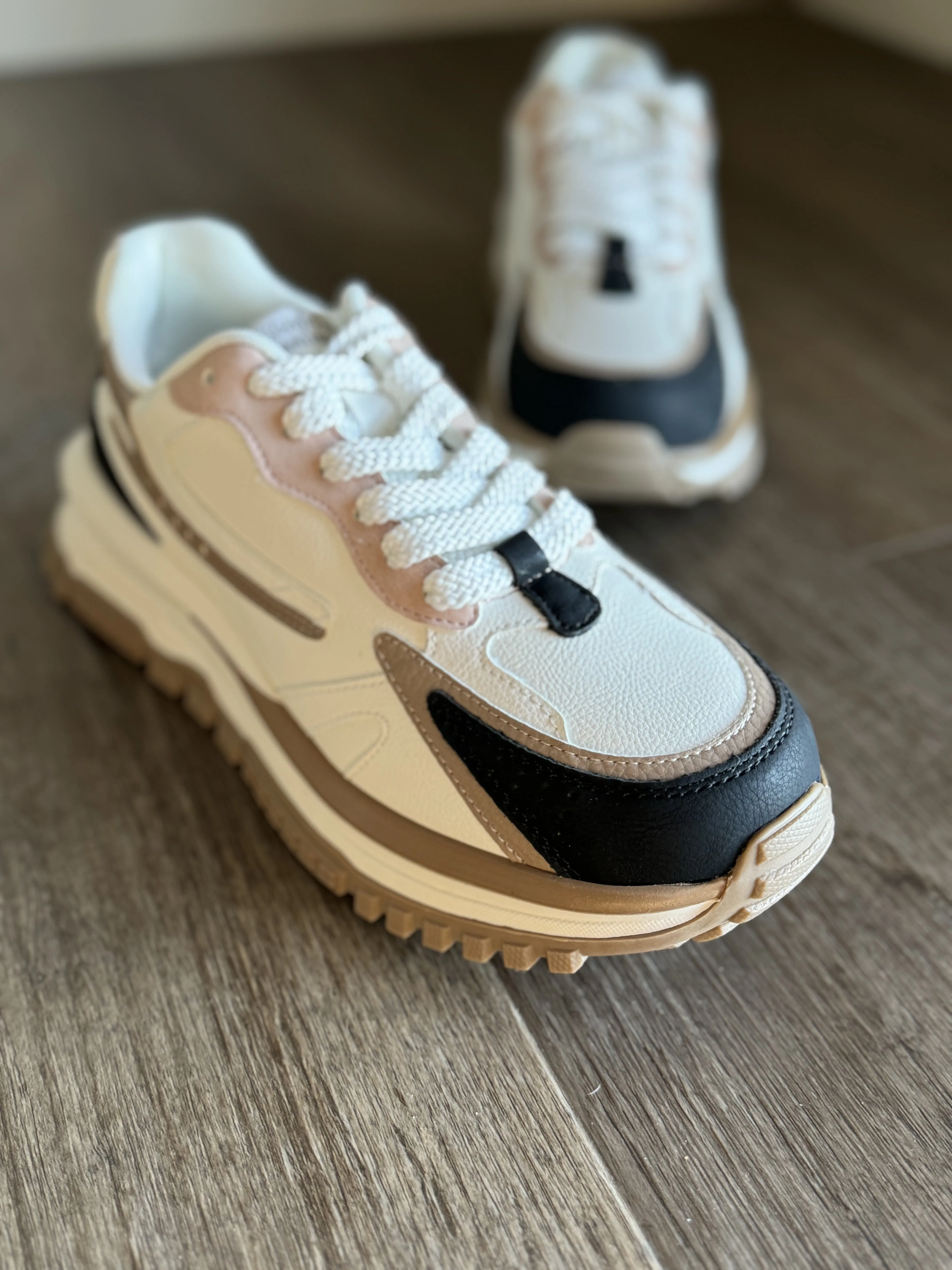blowfish mauve tan mix sneakers