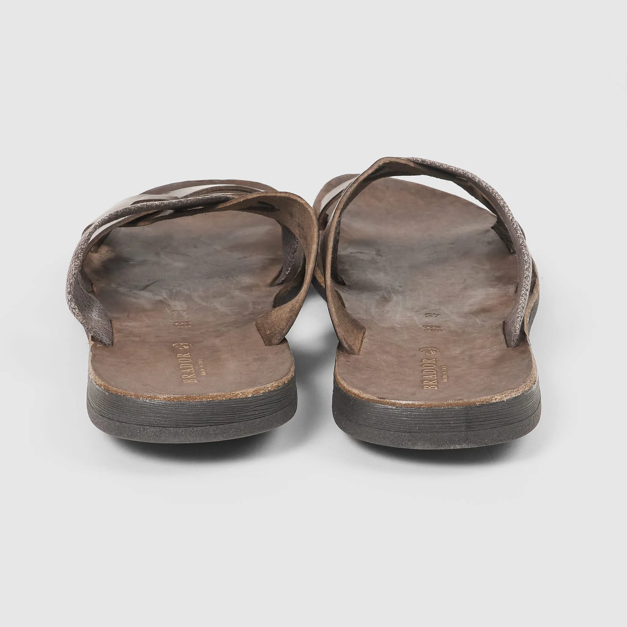 Brador Mens Leather &  Canvas Sandals