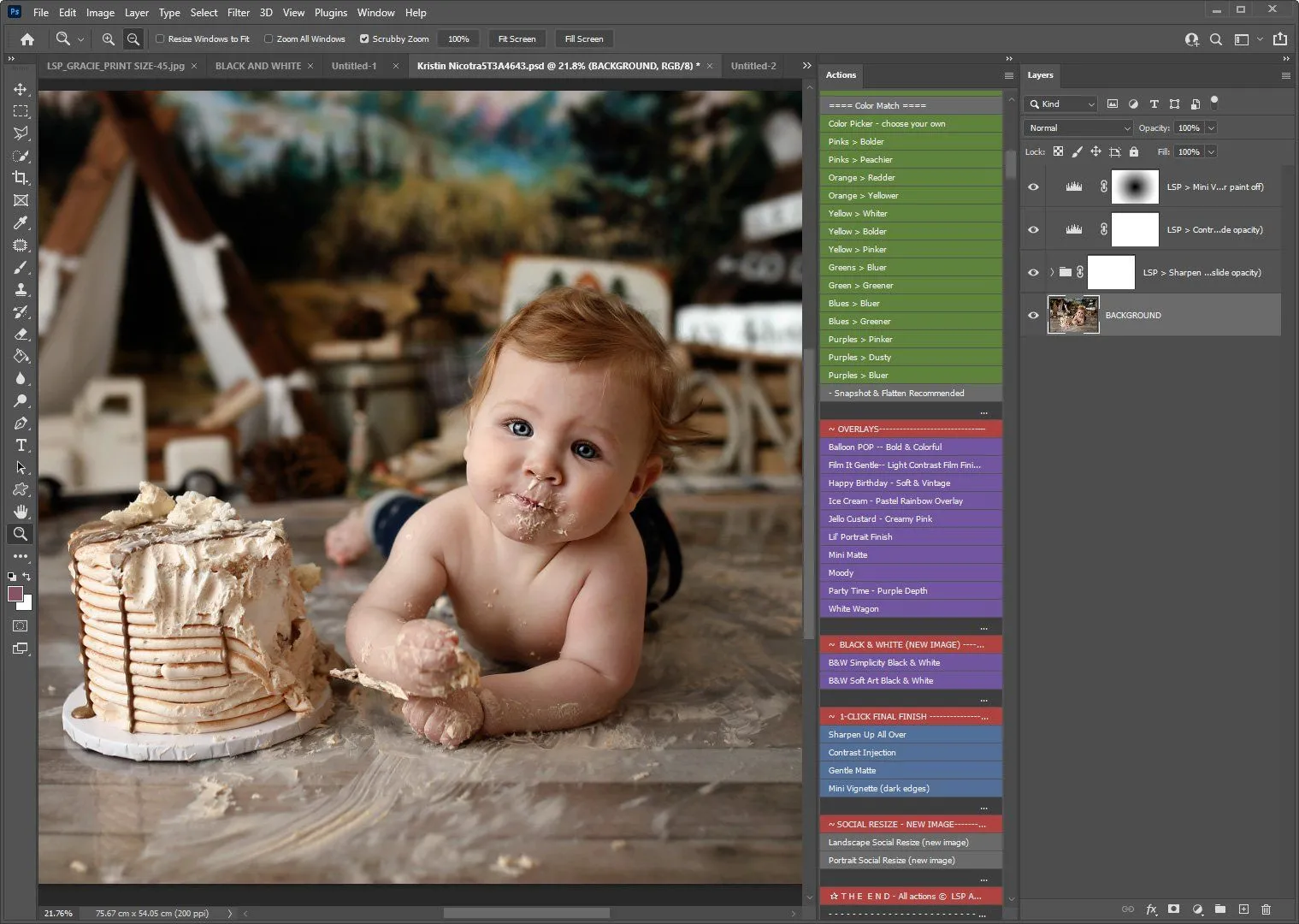 Cake Smash Cutie Photoshop Bundle