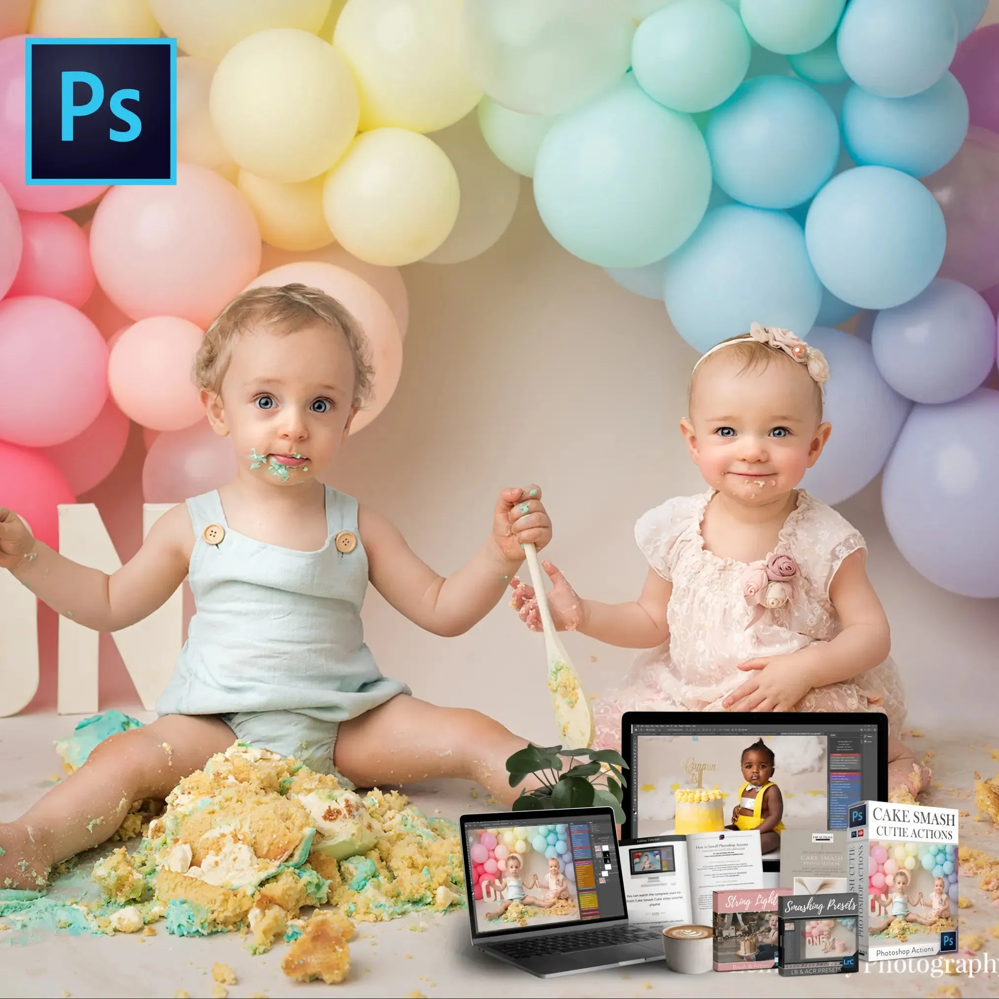 Cake Smash Cutie Photoshop Bundle