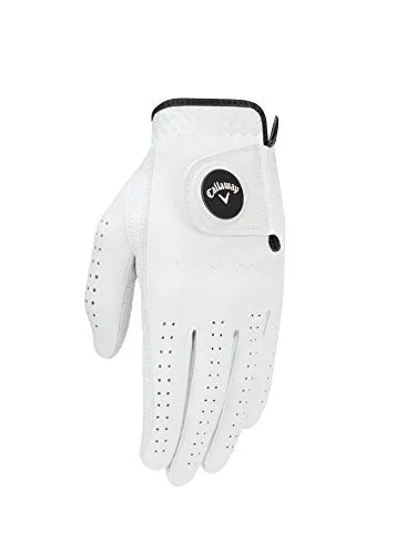 Callaway Women's Opti Flex Glove, White, Small, Worn on Left Hand