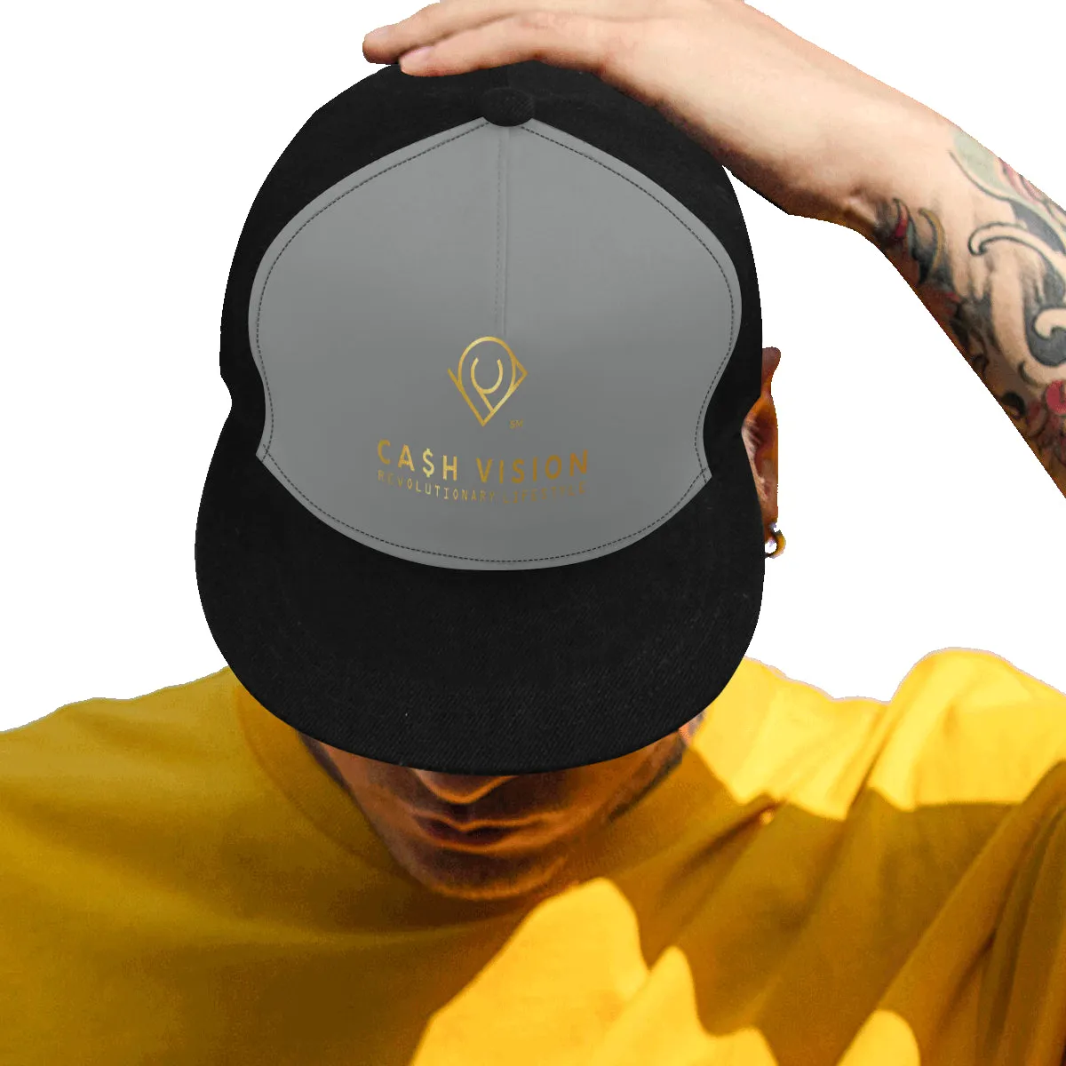 Cash Vision Snapback Hat G - Black Grey