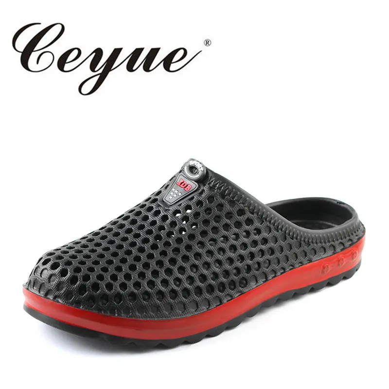 Ceyue Beach Slippers Men 2018 Summer New EVA Massage Mens Hot Sale Rubber Unisex Sandals Fashion Hollow Outdoor Walking Slippers