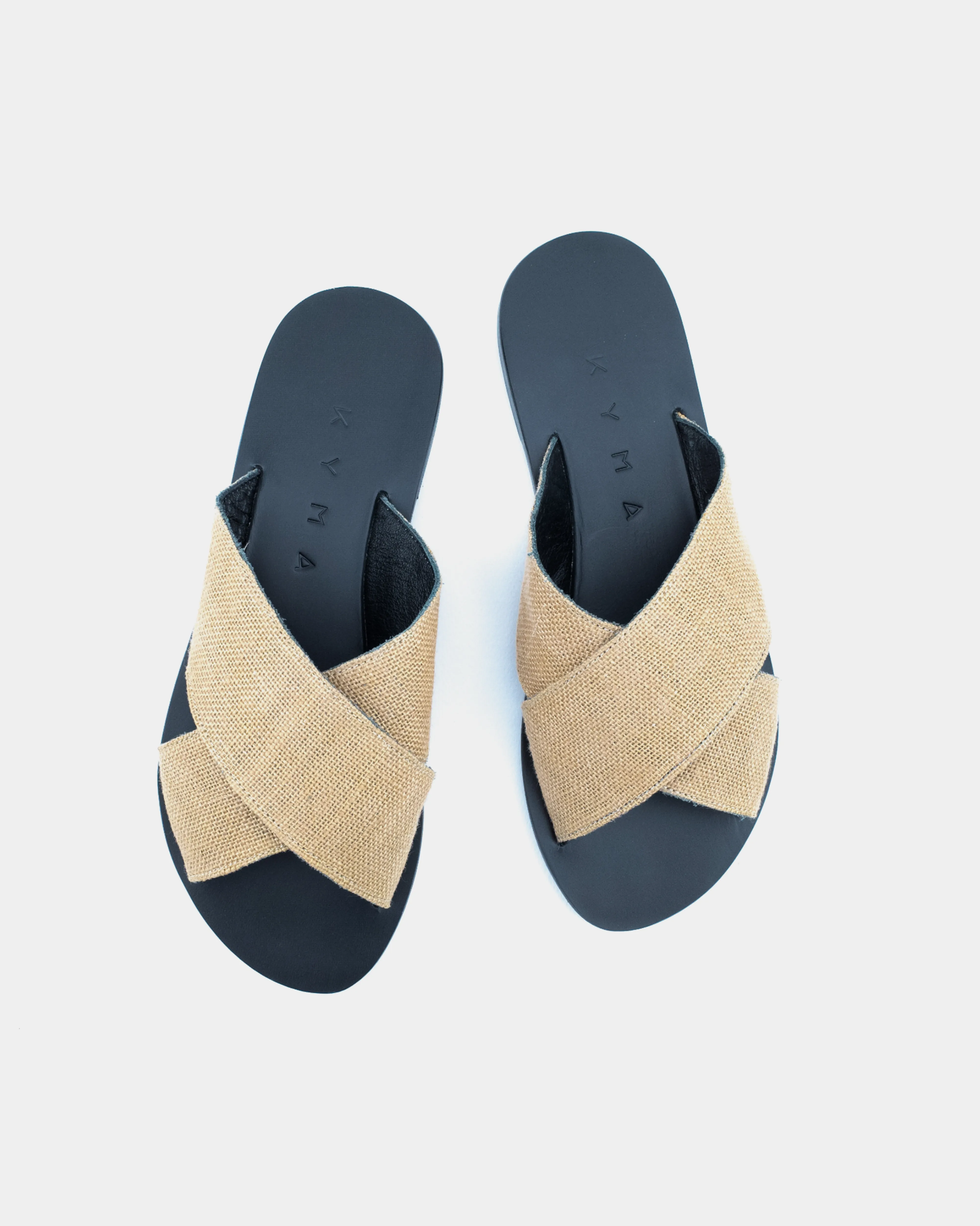 CHIOS - BLACK/OCHRA LINEN