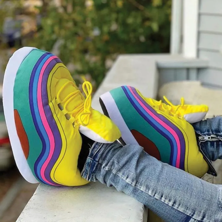 Comfy Plush Sneaker Slippers – Trendy and Ultra-Soft Comfort
