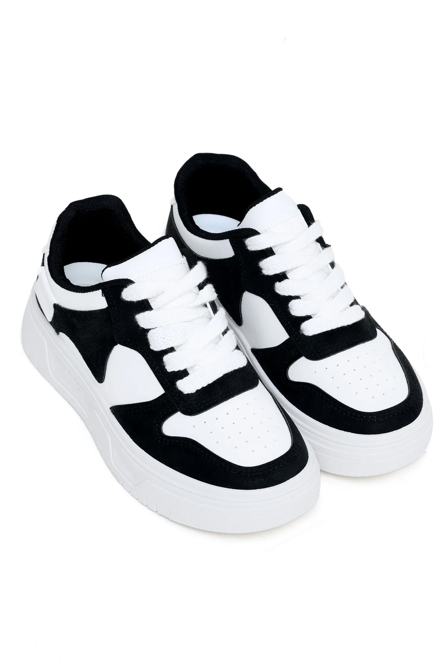 CONTRAST TRAINERS-BLACK