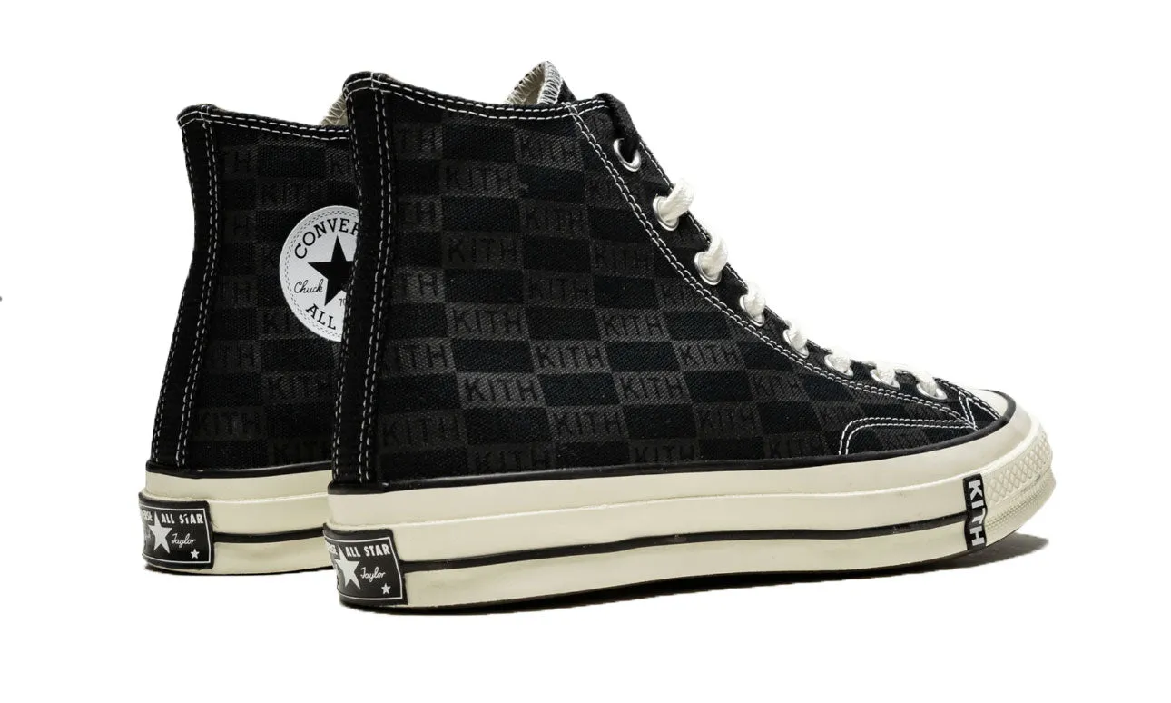 CONVERSE X KITH Unisex Chuck 70 Hi Sneakers, Black, M 8 / W 10