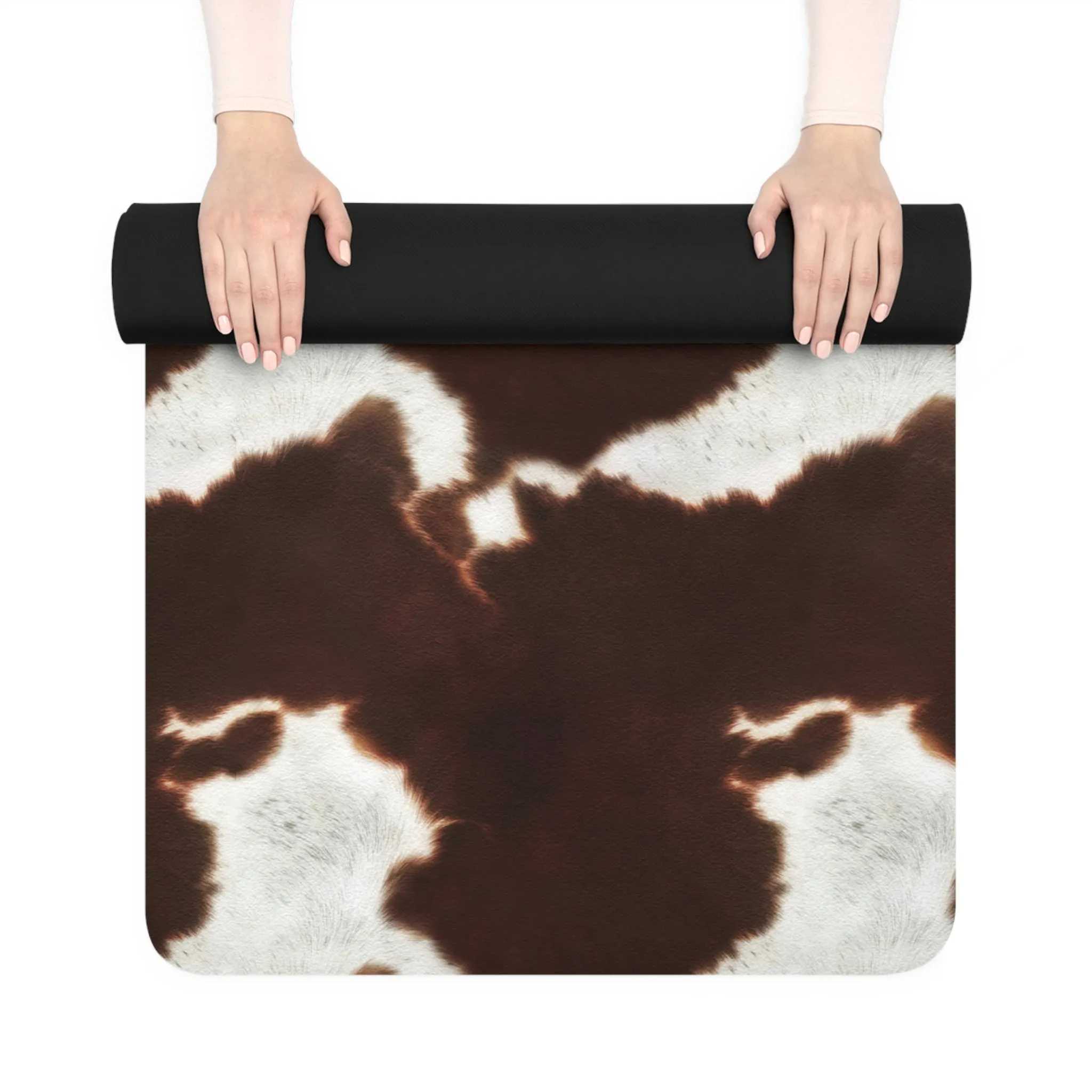 Cowhide Print Rubber Yoga Mat