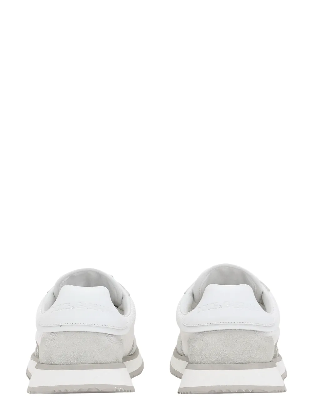 Dolce & Gabbana Mixed Material DG Cushion Sneakers in White/White
