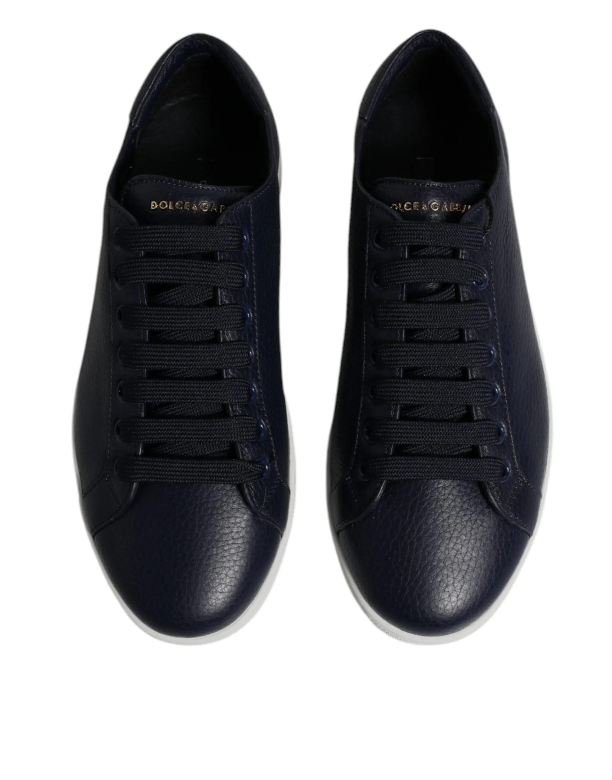 Dolce&Gabbana Daymaster Men Black Sneakers 100% Leather Lace Up Trainer Shoes