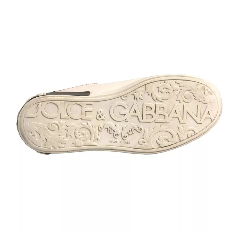 Dolce&Gabbana Portofino Men White Sneakers Leather Casual Trainer Shoes EUR 39.5