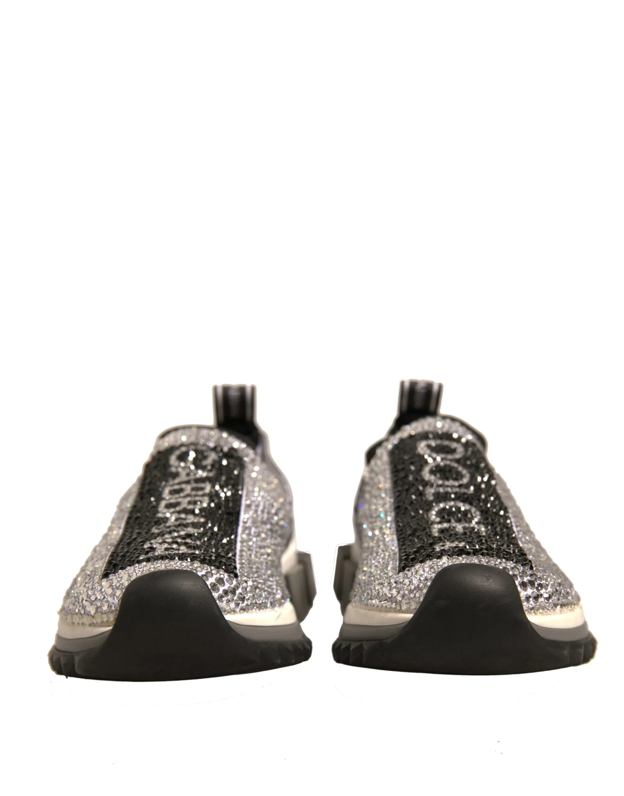 Dolce&Gabbana Sorrento Women Silver Sneakers Polyester Trainer Shoes Sz EUR 36.5