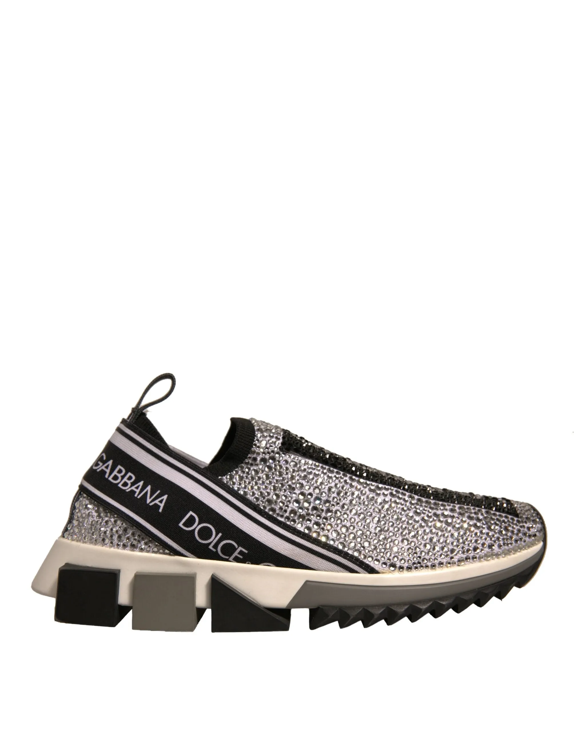 Dolce&Gabbana Sorrento Women Silver Sneakers Polyester Trainer Shoes Sz EUR 36.5