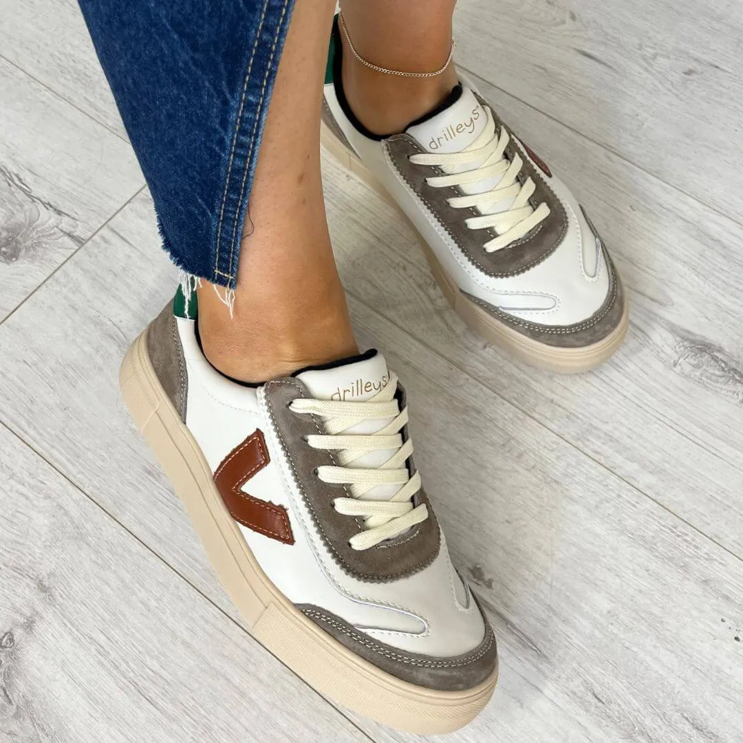 Drilleys Eighty Elevated Sole Sneakers - Lily Pad