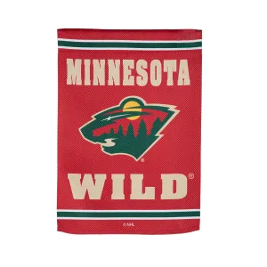 Embossed Suede Flag, GDN Size, Minnesota Wild,14es4363