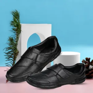 Ezok Black Casual Leather Shoes For Men
