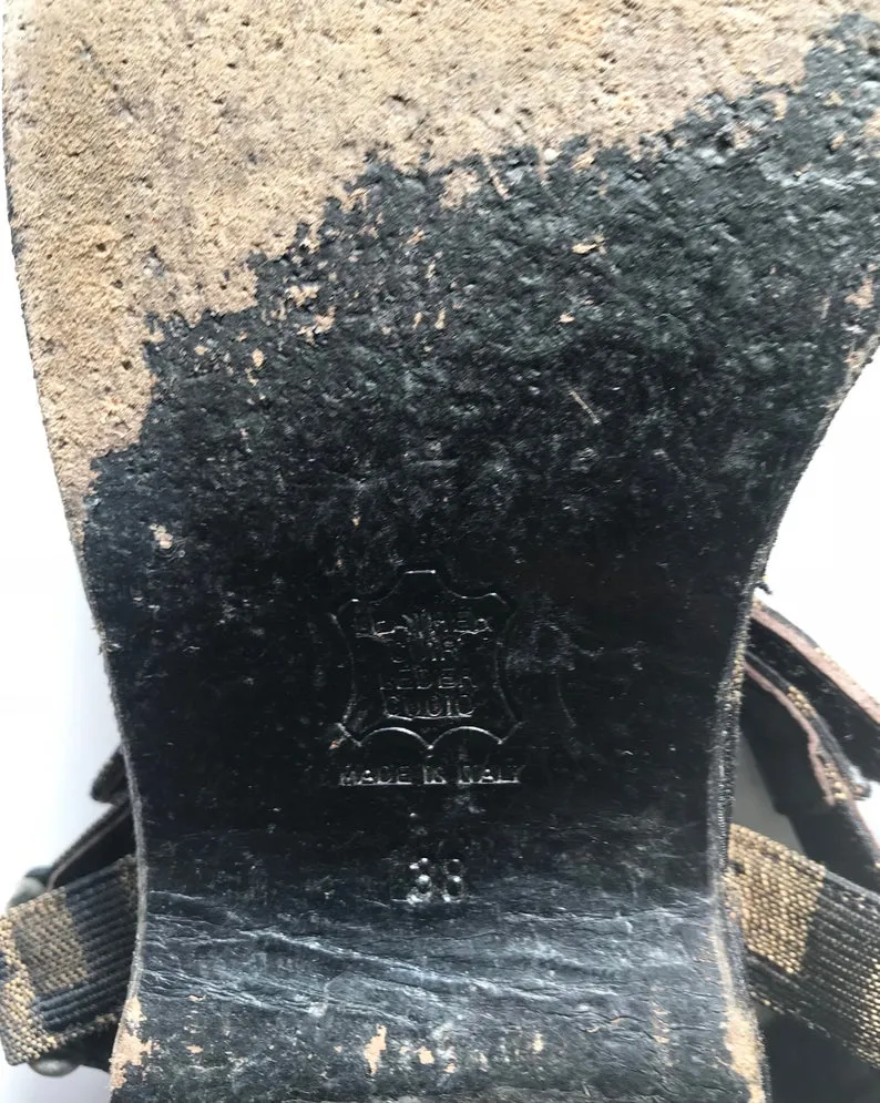 Fendi Zucca Logo Print Sandals