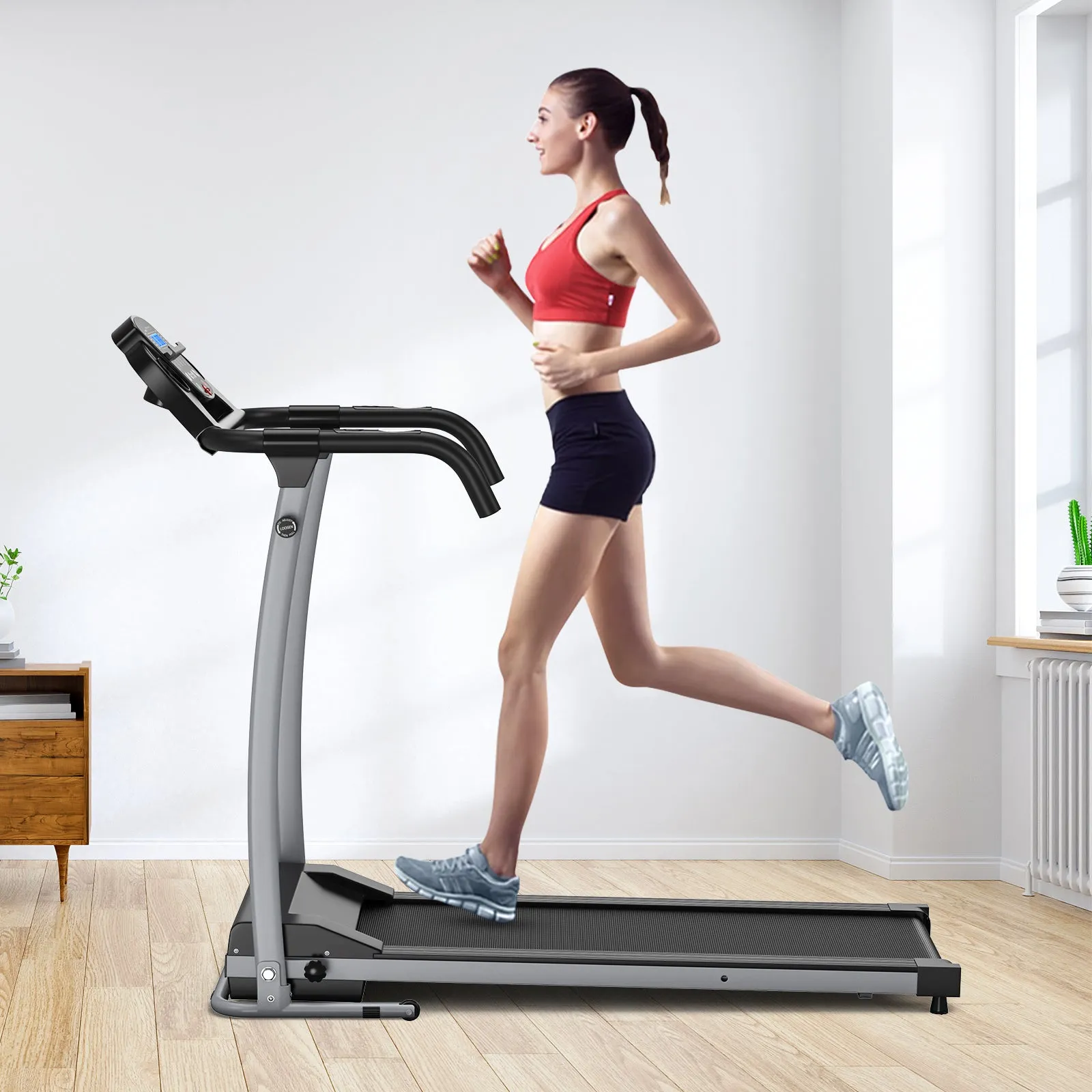 Folding Treadmill Electric /Support Motorized Power Running Fitness Machine