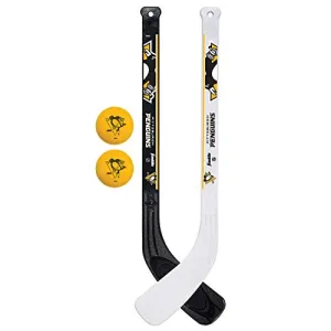 Franklin Sports NHL Pittsburgh Penguins Mini Hockey 2 Piece Player Stick Set