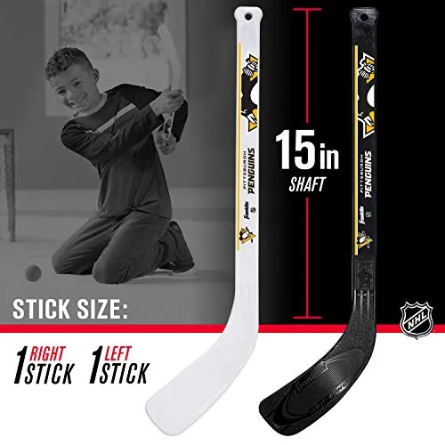 Franklin Sports NHL Pittsburgh Penguins Mini Hockey 2 Piece Player Stick Set