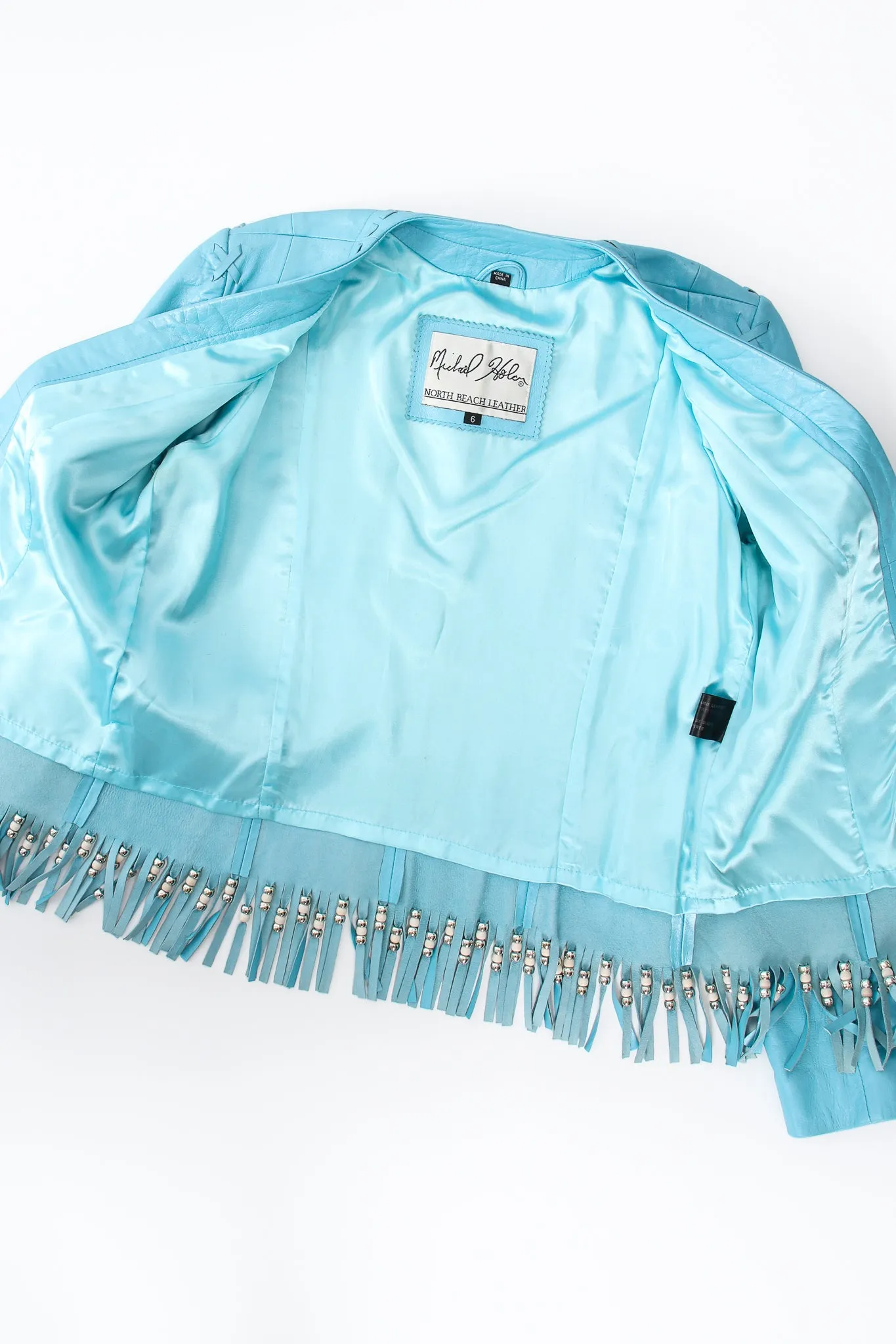 Fringed Leather Jacket & Pant Set
