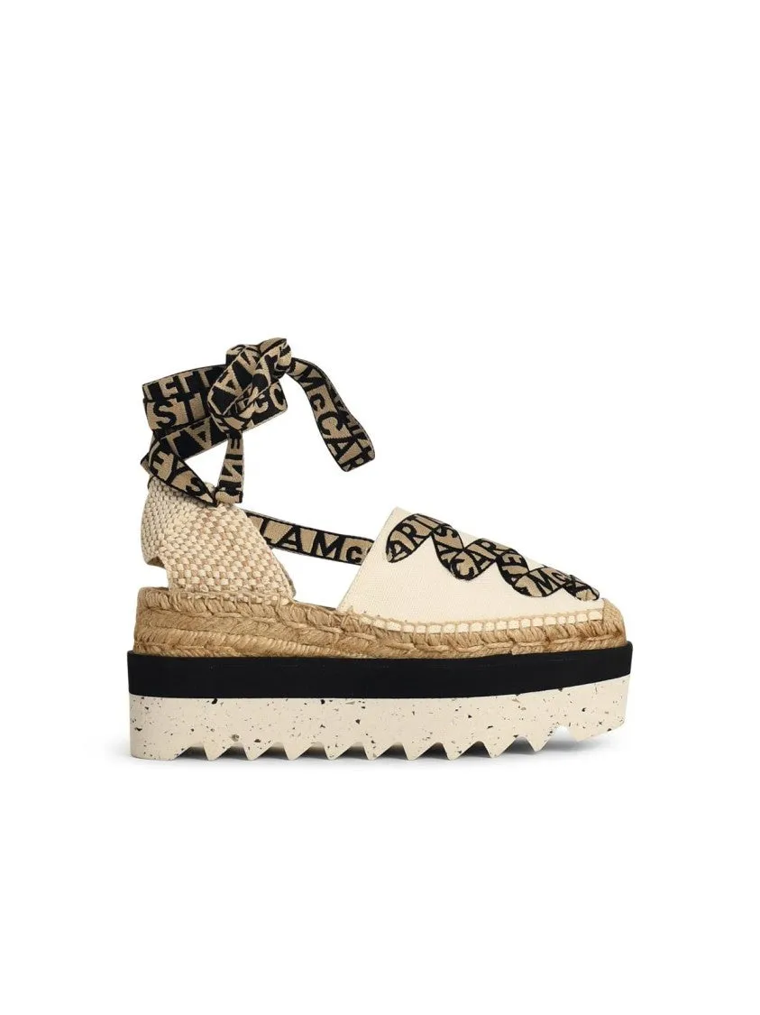 Gaia' Sandals In White Tela