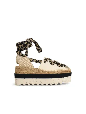 Gaia' Sandals In White Tela
