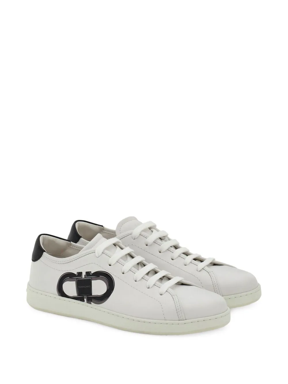 Gancini leather sneakers