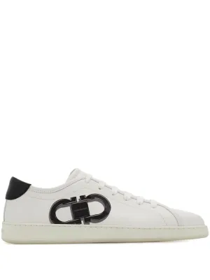 Gancini leather sneakers